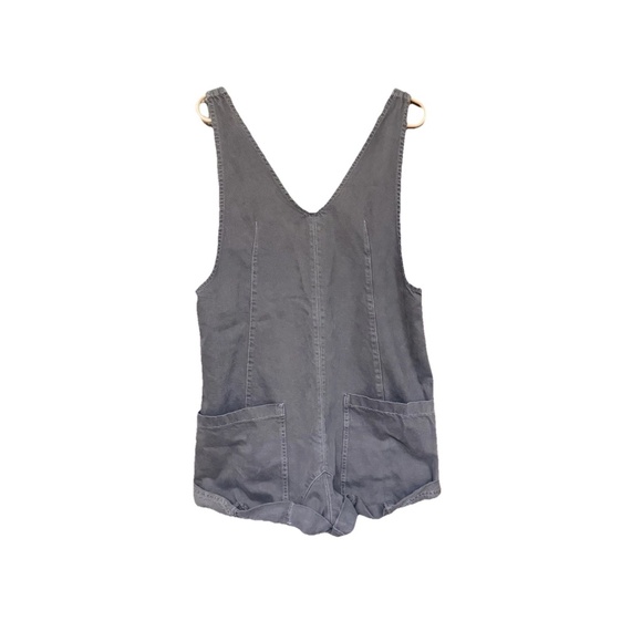 We The Free High Roller Shortall Size M Brown Denim Cotton Overalls Free People - Picture 14 of 14